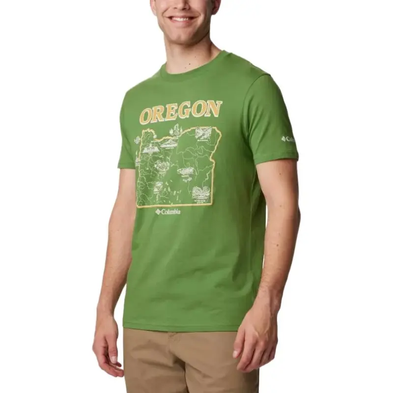 Columbia Sunbreak OREGON T-Shirt Men's Green-2