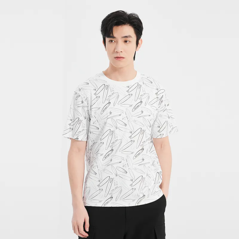 LESS IS MORE T Shirts Men Gray White 25XTX3442H-2