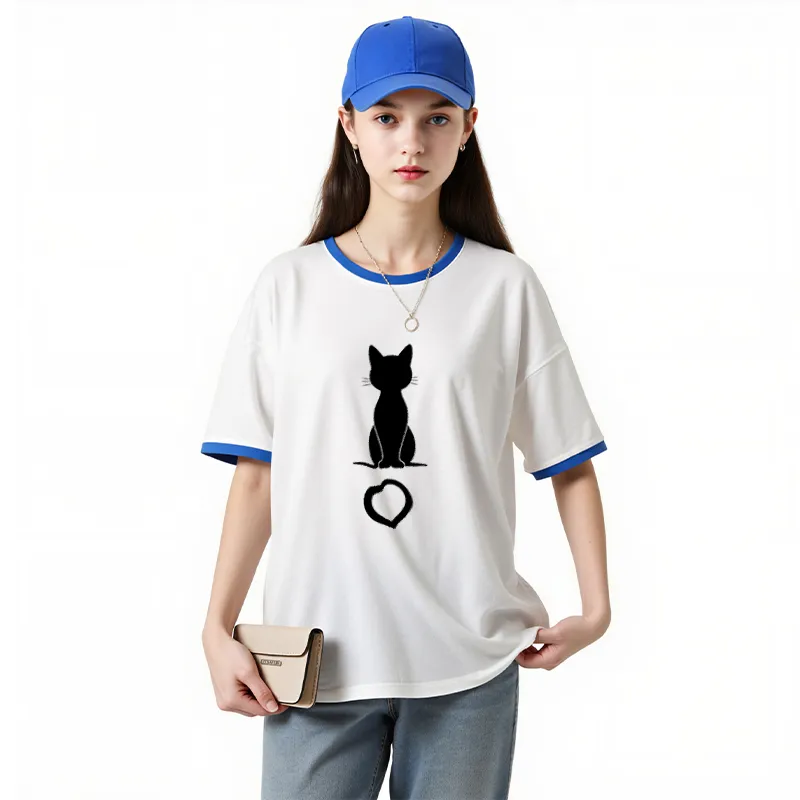 FAIRWHALE Drop Shoulder Sleeve T Shirt Women's-14