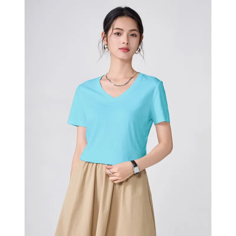Love Elaine Regular T Shirt Women's Aqua Blue-1