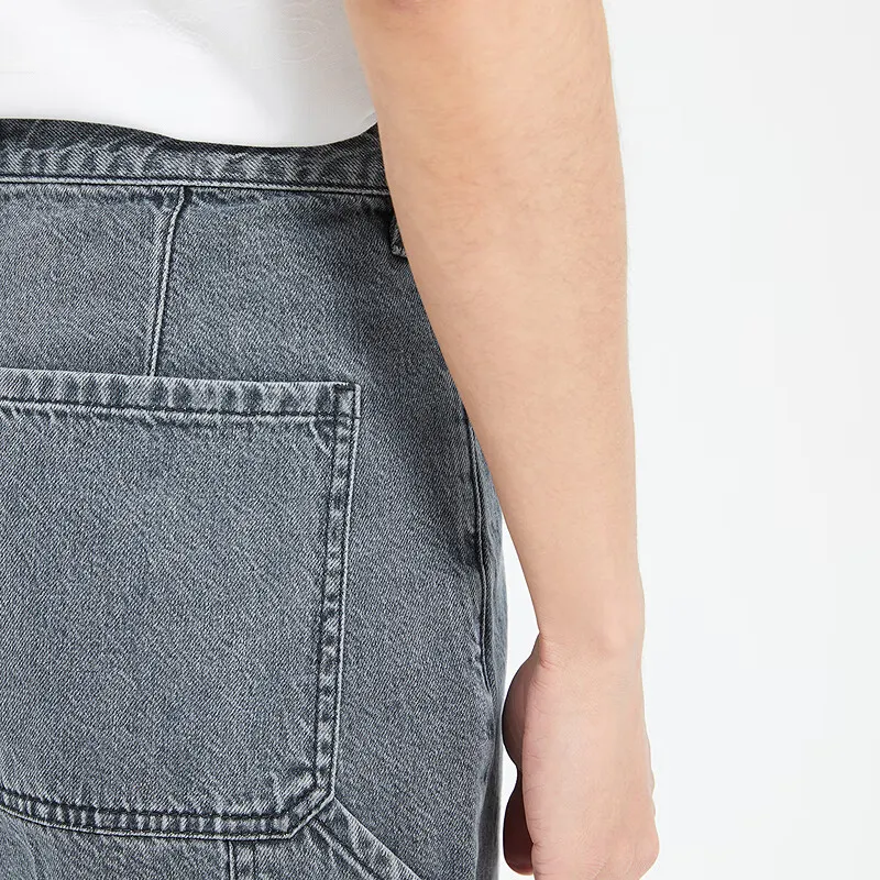 LESS IS MORE Denim Shorts Men's Gray-4