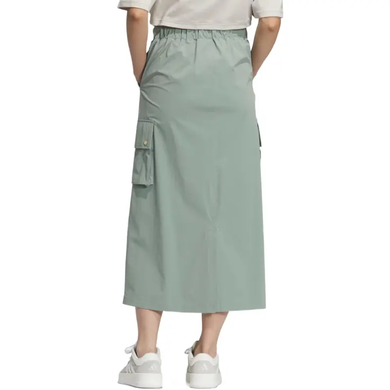 Adidas Casual Long Skirt Women's Silver Green-2