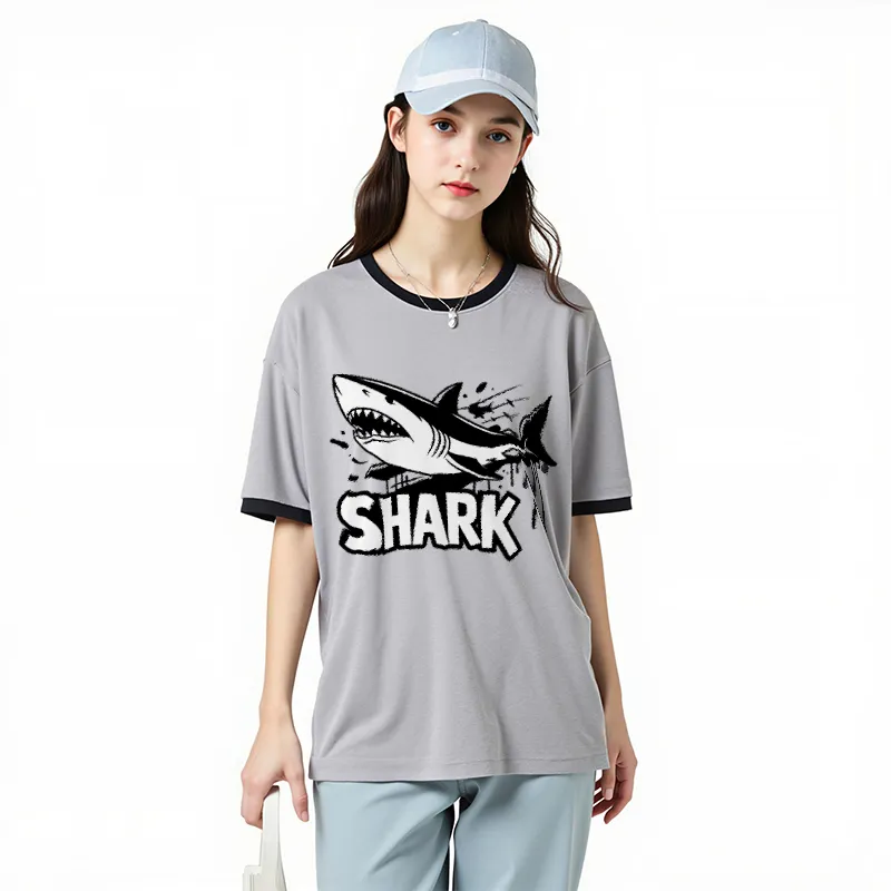 FAIRWHALE Drop Shoulder Sleeve T Shirt Women's-22
