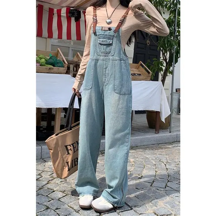 XIANSINIAO Overalls Women's Blue-4