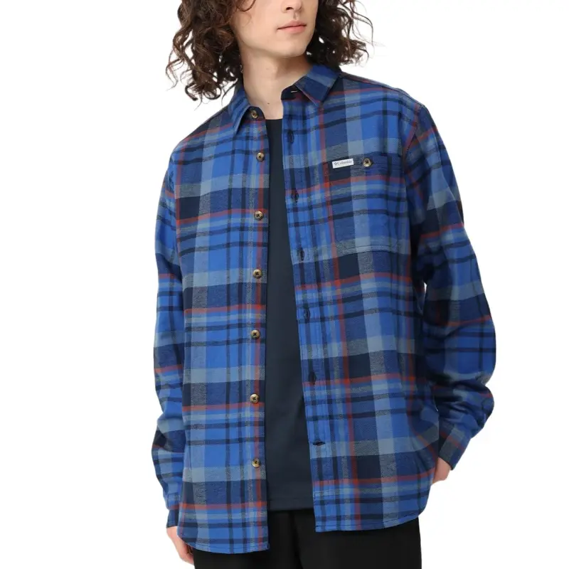 Columbia Pitchstone Shirt Men's Preppy Marine Plaid-2