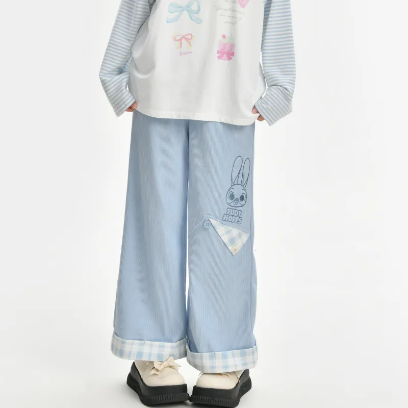 Snbl x Disney Casual Pants Women's Blue-6