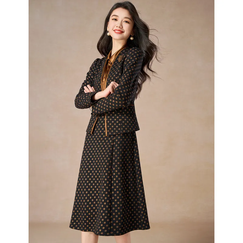 Mylan Two Piece Skirt Sets Women's Black-3