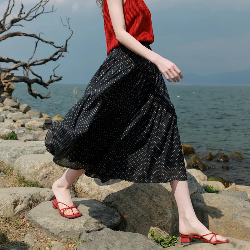 3COLOUR Casual Long Skirt Women's-5