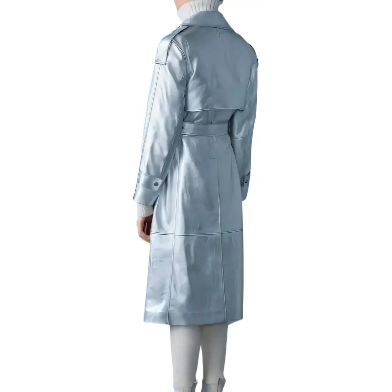 MACKAGE Trench Coat Women's Silver-3