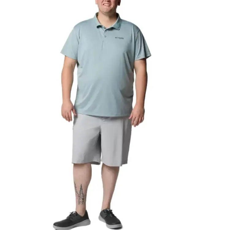 Columbia PFG Solar Stream Polo Shirt Men's Fragmented Blue-3