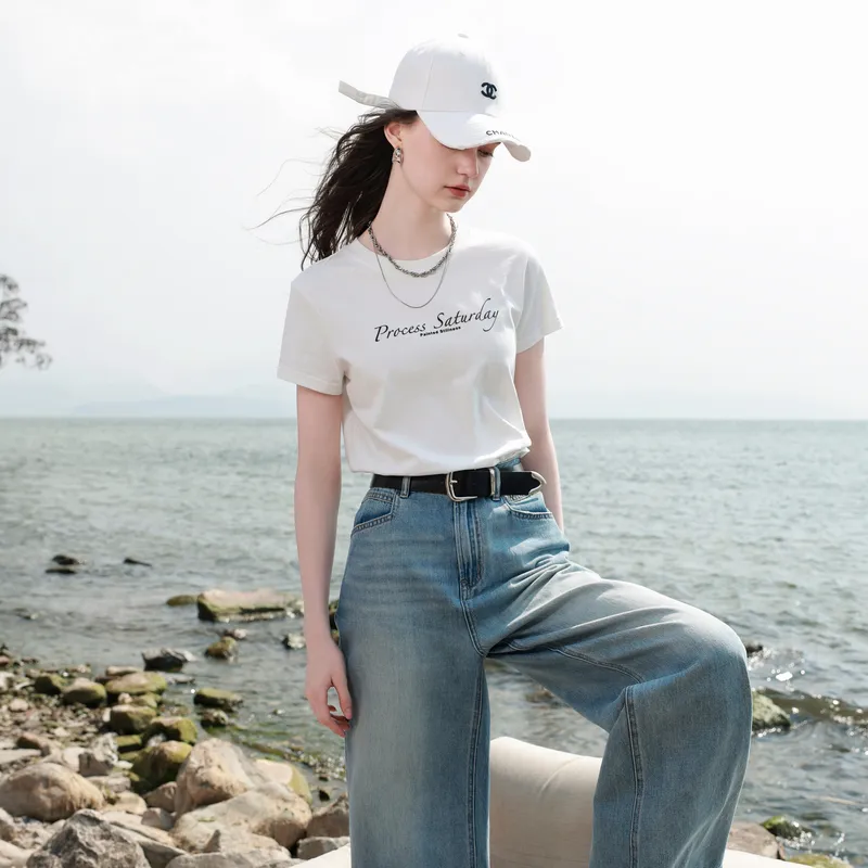 3COLOUR T Shirts Women's Cloud White-4