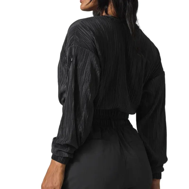 Alo Yoga Cropped Micro Plisse Jacket Women's-4