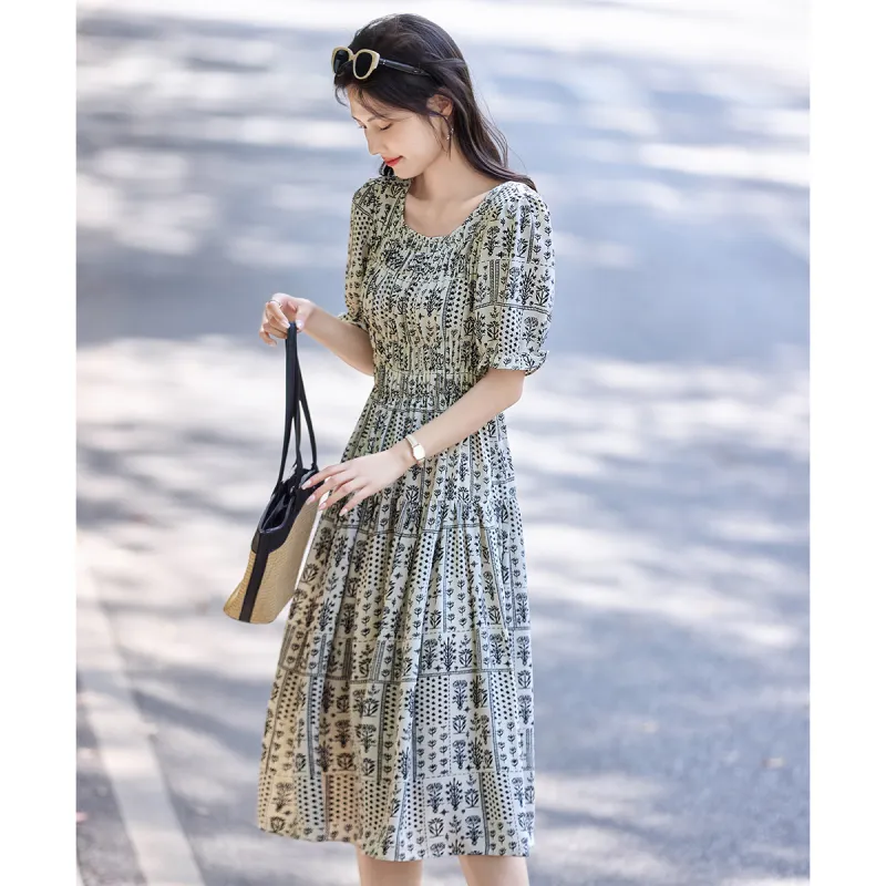 Still Quiet Short Sleeved Dress Women's-1