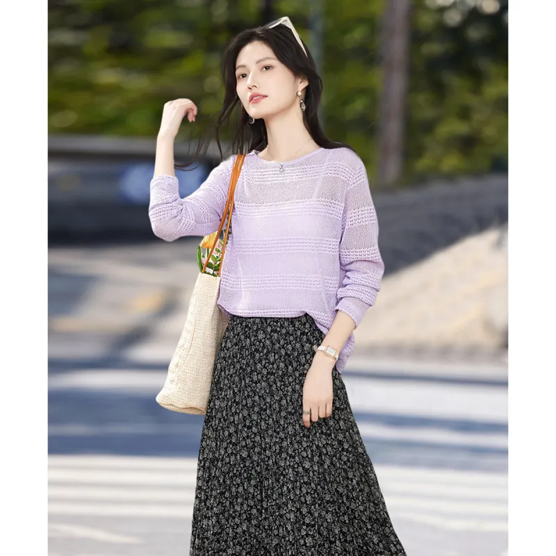 Still Quiet T Shirt Women's Crystal Purple-4