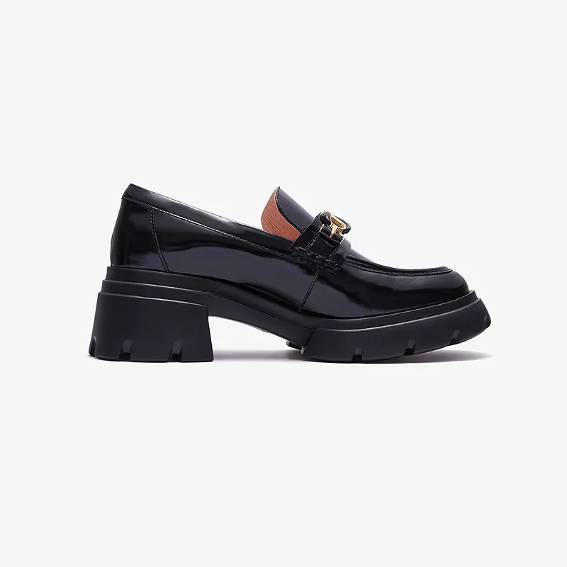 Le Saunda Chunky Heel High Heels Women's Black-1