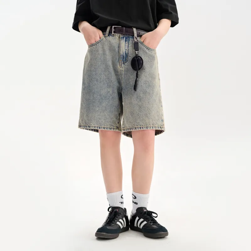 TGNS Denim Shorts Unisex Light Blue-2