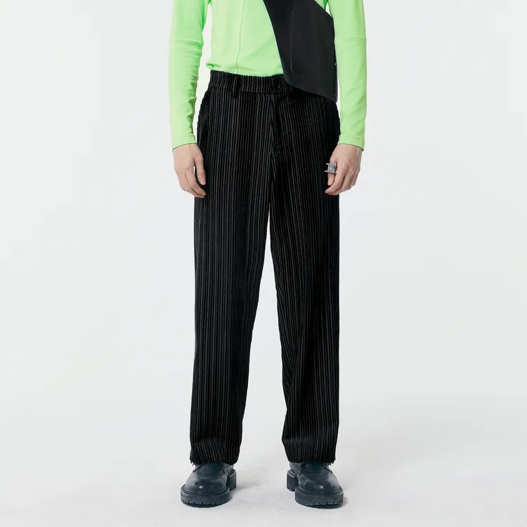 CROQUIS Casual Pants Unisex 409 Black Navy Blue-2