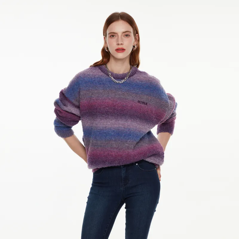 GUESS Sweater Unisex Purple Gradient-3