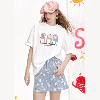 ELF SACK T Shirt Women's Puppy White