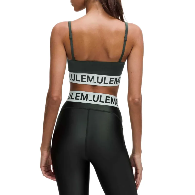 Lululemon Logo Train Satin Shine Bra Light Support, A/B Cup Sports Underwear Women's-4