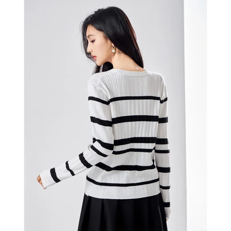 Love Elaine Spring, Fall Knitwear Loose Fit Women's White-7