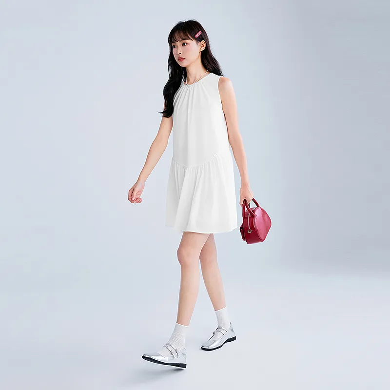 LEDIN Sleeveless Dresses Women's Bright White-5