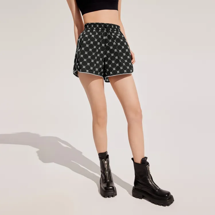 BOSIDENG Letter Aging Casual Shorts Women's-4