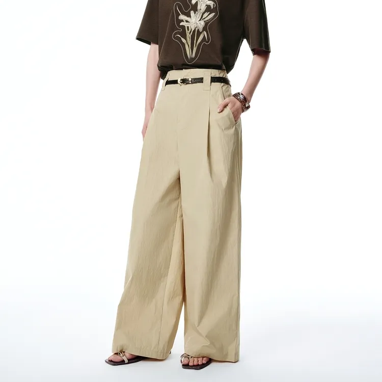 PEACEBIRD Casual Pants Women's Lemon Pepper Yellow-3