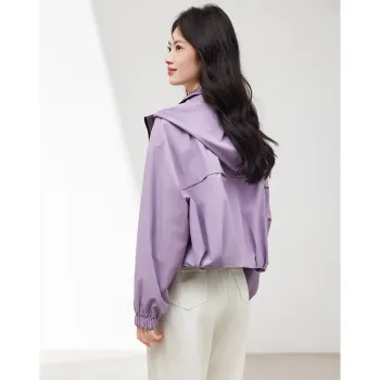 XINFEIYU Jackets Women's Purple
