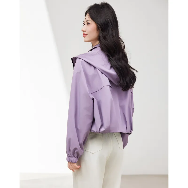 XINFEIYU Jackets Women's Purple-0