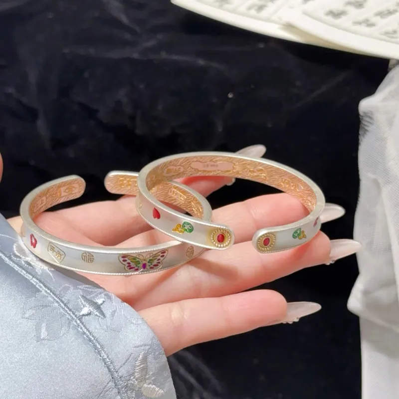 FUYUFU 999 Fine Silver Bangles Women's-1