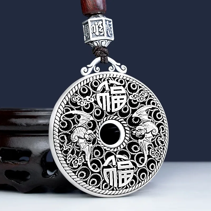 LIUXIN 999 Fine Silver Pendants Unisex-3