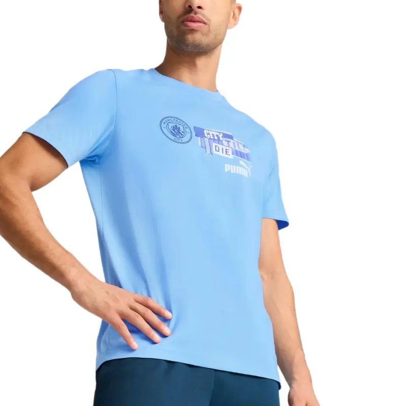 PUMA Ftblnrgy Cityzens T Shirt Men's Light Blue-2