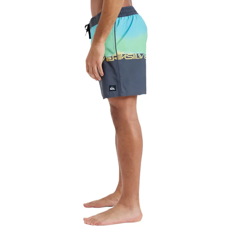 Quiksilver Swimming Shorts Men's Summer Green Block-2