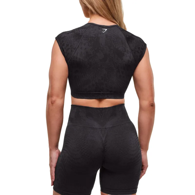 GYMSHARK Workout Clothing Women's Black Asphalt Gray-1