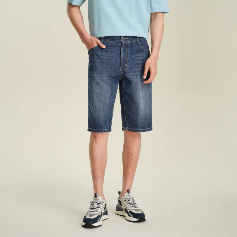 HLA Denim Shorts Men's Denim Blue Transitional Color Medium 07-2
