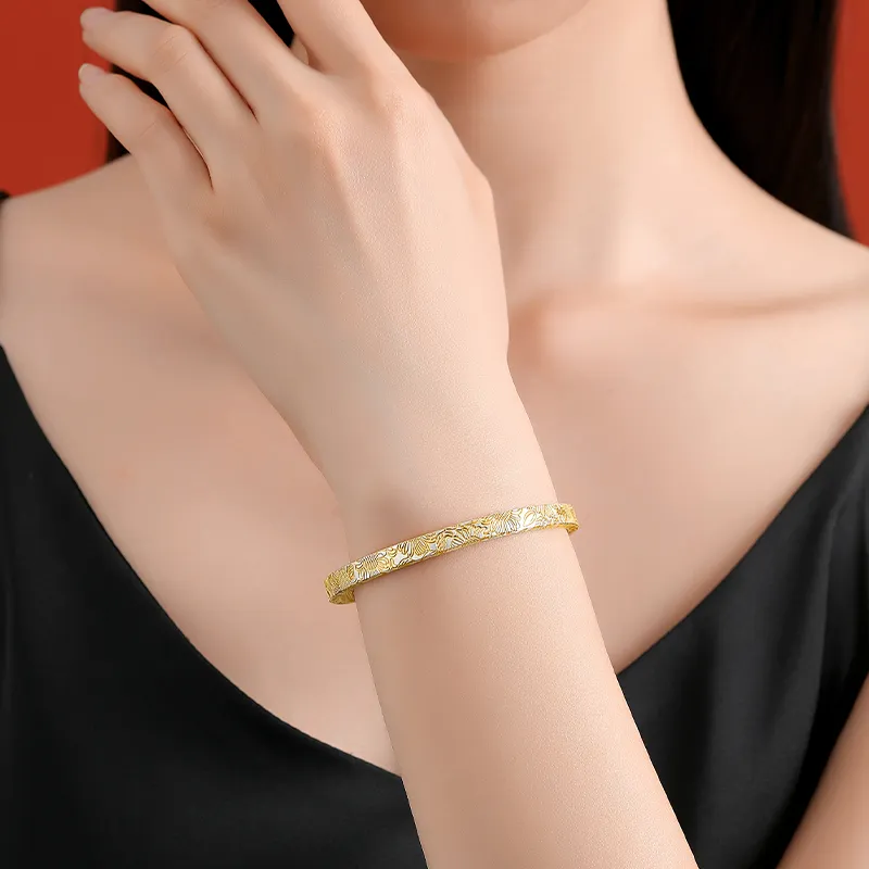 YASHENGZHUBAO 999 Fine Silver Bangles Women's-1