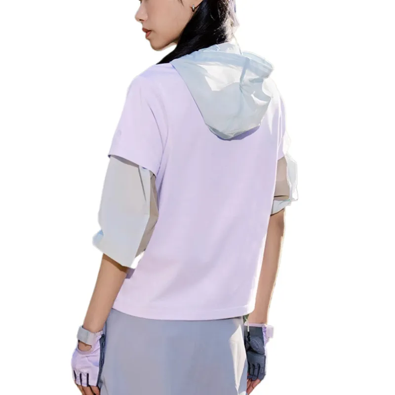 QIAODAN Sports Life Collection SS25 Regular T Shirt Women's Taro Paste Purple-1
