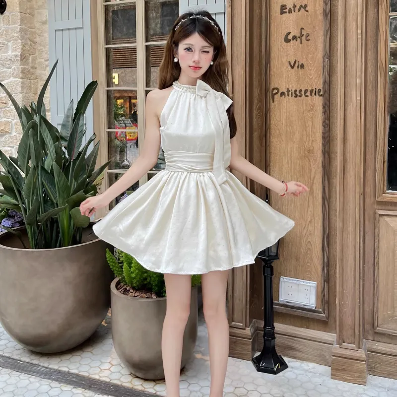 QYPRF Sleeveless Dress Women's Apricot-7
