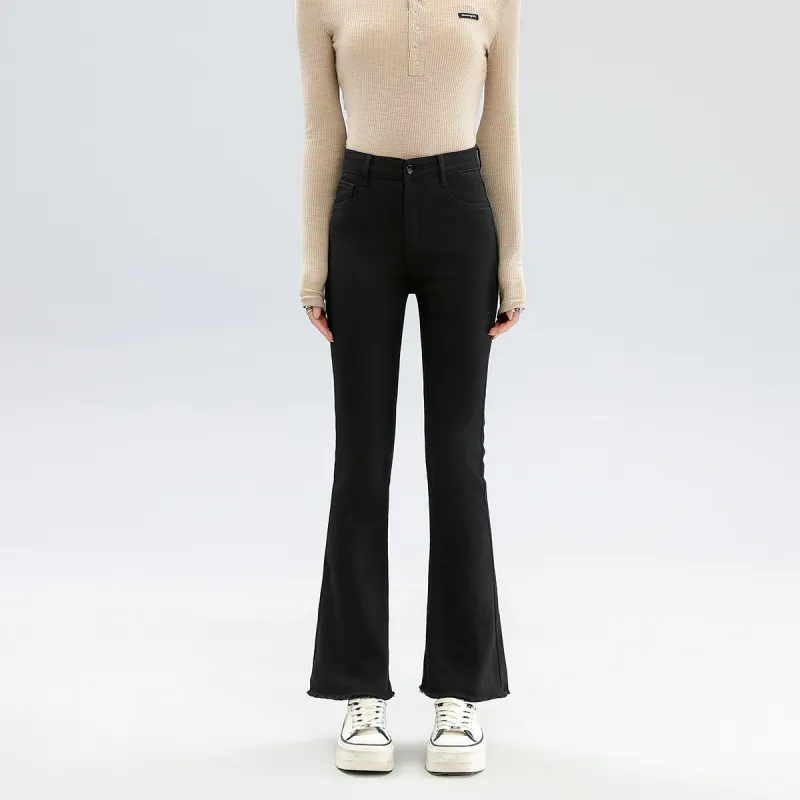 FAWENXIANGZI Jeans Women's Black-3
