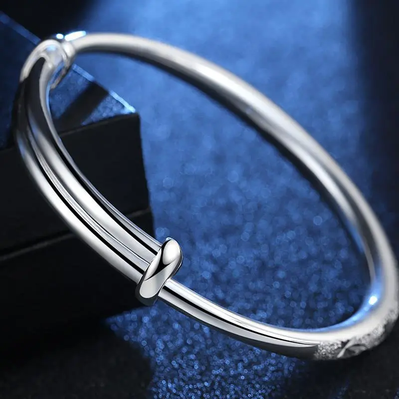 YINDIEFANG 999 Fine Silver Sterling Silver Bangle Women's-3