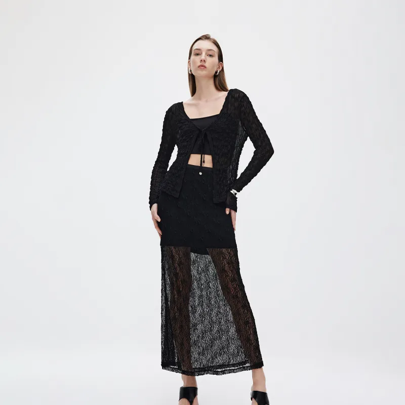 ONLY Casual Long Skirt Women's Black-2