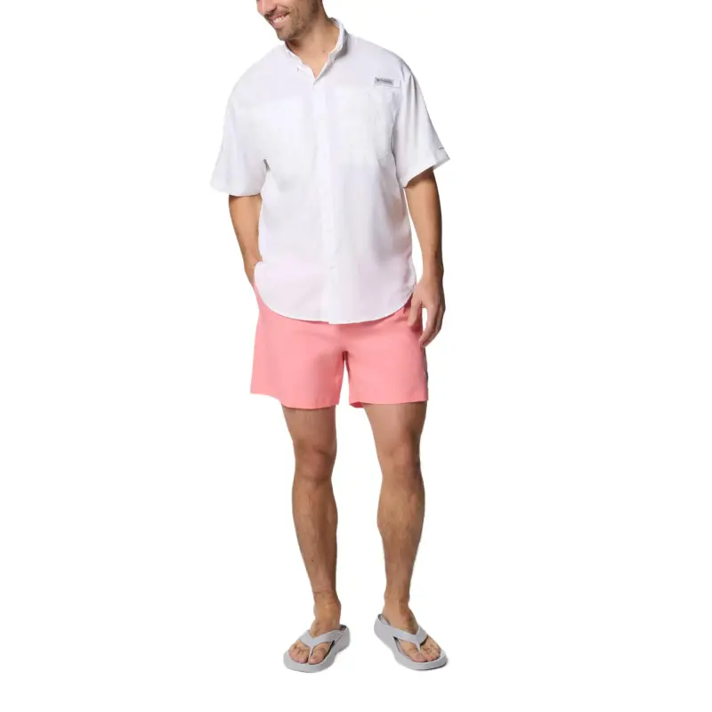 Columbia PFG Rambler Casual Shorts Men's Ice Cream Pink-3