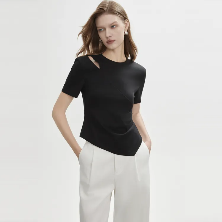 ELLE T Shirts Women's Black-2
