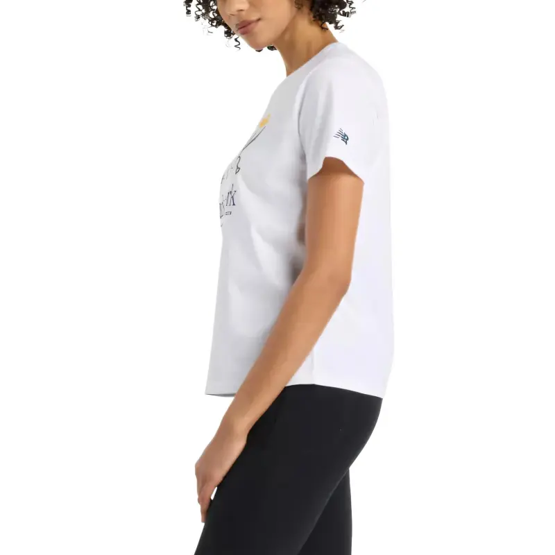 New Balance United Airlines NYC Regular T Shirt Women's White-2