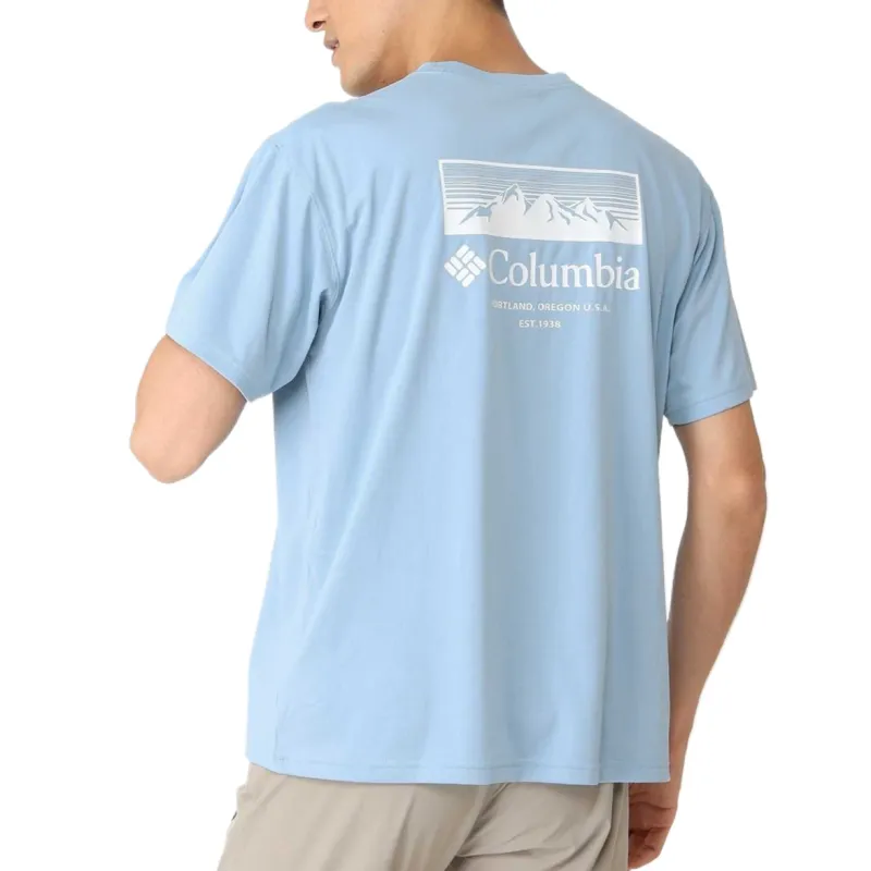 Columbia T Shirt Men's Ripple Blue-3