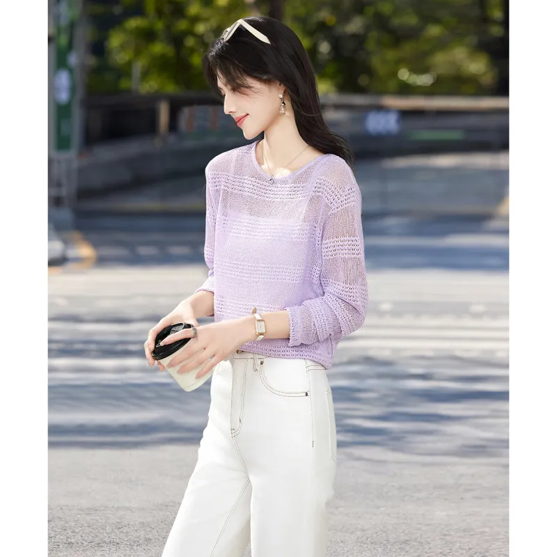 Still Quiet T Shirt Women's Crystal Purple-1