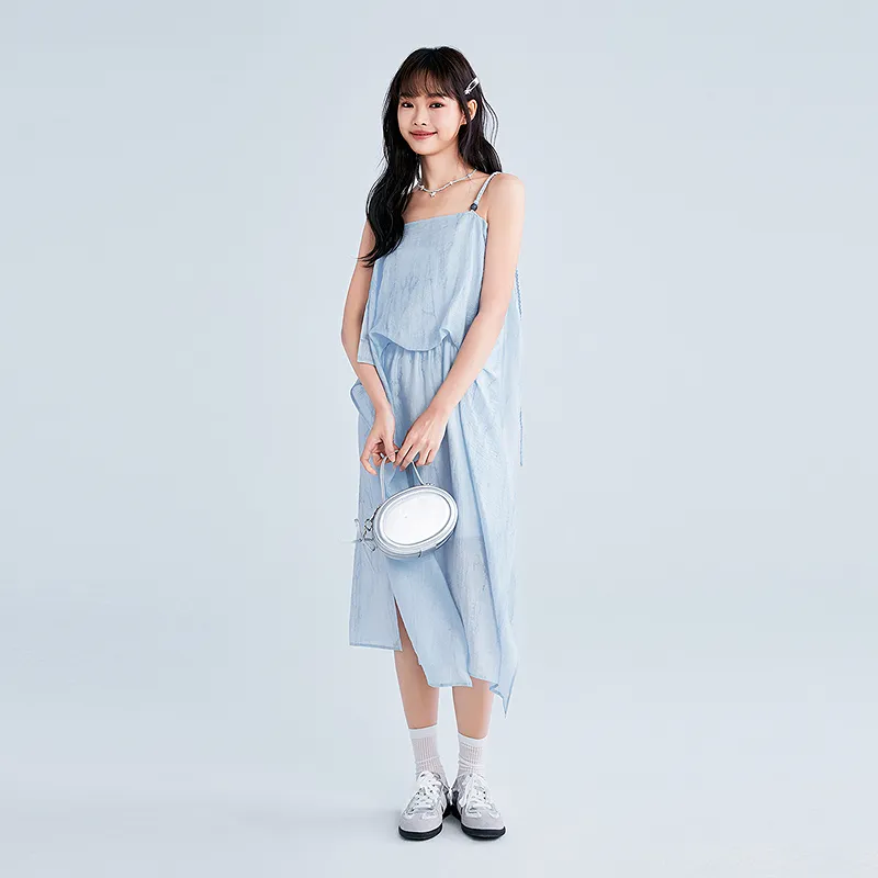 LEDIN Slip Dress Women's Ice Dew Blue-3