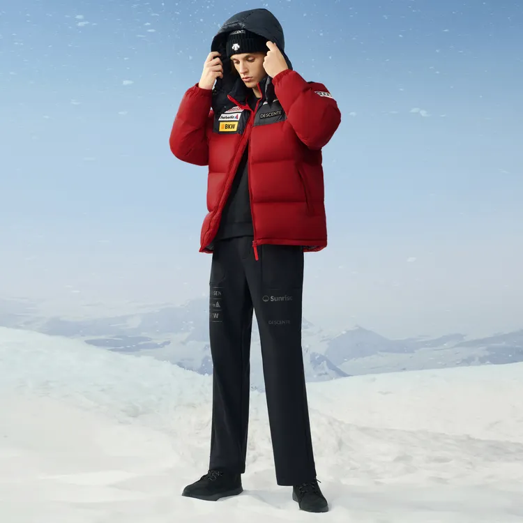 DESCENTE SKI STYLE Hooded Down Jacket Men's-14