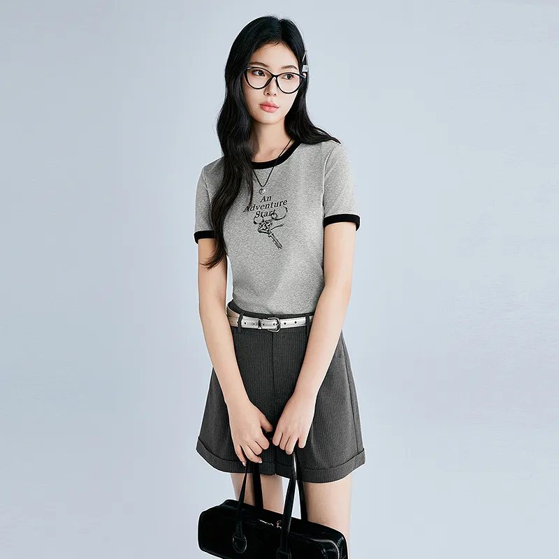 LEDIN T Shirt Women's Lunar Rock Gray-2